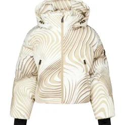 Airforce Sun Peaks Moiré winterjas dames white beige mist< Ski Jassen|Wintersport