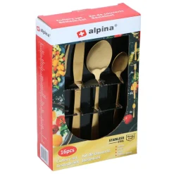 Bestek-Alpina Bestekset 16-delig goud