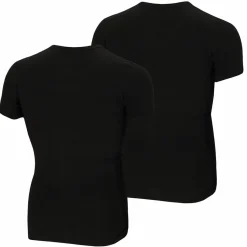 Apollo Bamboo O-hals shirt heren black 2-pack< Sportondergoed