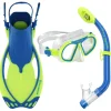 Zwemmen & Duiken-Aqua Lung Sport  Toucan snorkelset junior lime blue - S - M