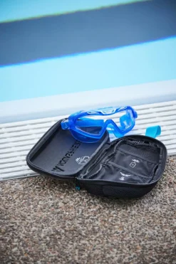 Zwemmen & Duiken-Aqua Sphere  Mask brillenkoker black light blue