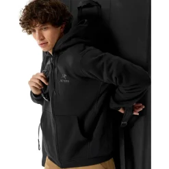Fleece Vest-Arc'teryx Emblem Hoody fleece vest heren black