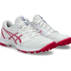 Asics FIELD ULTIMATE FF 2 hockeyschoenen dames white bright rose< Hockeyschoenen