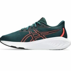 Asics Gel-Cumulus 26 GS hardloopschoenen junior saxon green coral reef< Hardloopschoenen