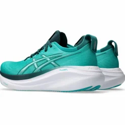 Hardloopschoenen-Asics Gel-Nimbus 27 hardloopschoenen heren wave teal saxon green