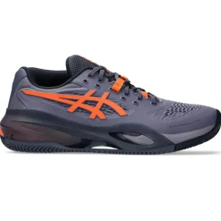 Asics Gel-Resolution X Clay tennisschoenen heren greyish purple nova orange< Tennisschoenen