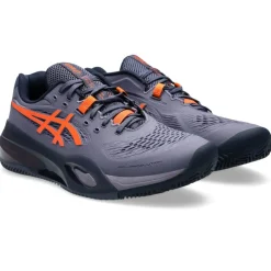 Asics Gel-Resolution X Clay tennisschoenen heren greyish purple nova orange< Tennisschoenen
