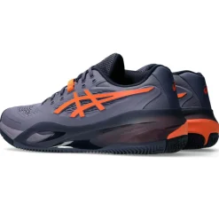 Asics Gel-Resolution X Clay tennisschoenen heren greyish purple nova orange< Tennisschoenen