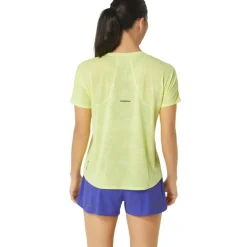 Asics Metarun Pattern SS hardloopshirt dames glow yellow< Hardloopkleding