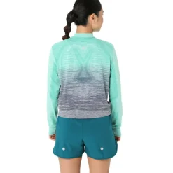 Asics Nagino Run hardloopjack dames aurora green blue  expanse< Hardloopkleding