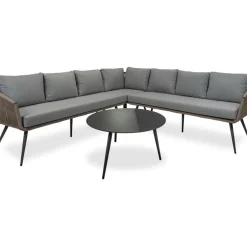 Bardani Azori hoek loungeset taupe grijs< Loungesets