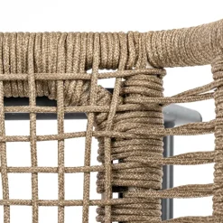 Tuinstoelen-Bardani Boston loungestoel inclusief hocker sahara dust