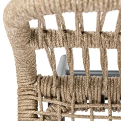 Tuinstoelen-Bardani Boston loungestoel inclusief hocker sahara dust