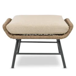 Tuinstoelen-Bardani Boston loungestoel inclusief hocker sahara dust