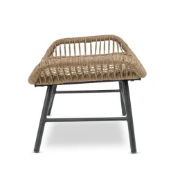 Tuinstoelen-Bardani Boston loungestoel inclusief hocker sahara dust