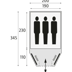 3-Persoons Tent|Tunneltenten-Bardani Cortina 200 RSTC koepeltent beige