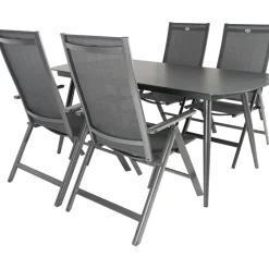 Bardani Olivia 180 x 100 cm Aruba 4 tuinset grey< Tuinsets