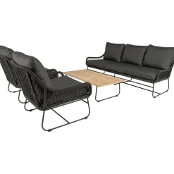 Bardani Riva 4-delig loungeset black< Loungesets