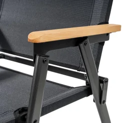 Campingstoelen-Bardani Salonga klapstoel anthracite