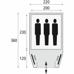 3-Persoons Tent|Tunneltenten-Bardani Stelvio 220 koepeltent grey