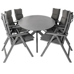 Bardani Varesse 240 x 108 cm Basic Plus 6 tuinset  antraciet< Tuinsets