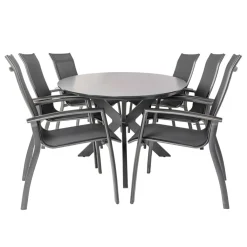 Bardani Varesse 240 x 108 cm Legato stapelbaar 6 tuinset  antraciet< Tuinsets