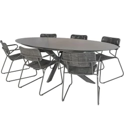 Bardani Varesse 240 x 108 cm Swing 6 tuinset antraciet< Tuinsets