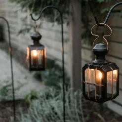 Verlichting|Verlichting Oplaadbaar-Barebones Box Candle lantaarn antique bronze