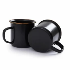 Glazen & Bekers-Barebones Emaille mok 473 ml charcoal 2-pack