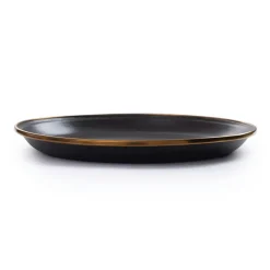 Barebones Emaille plat bord  ø 210 mm charcoal 2-pack< Servies
