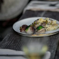 Servies-Barebones Emaille plat bord  ø 210 mm egg shell 2-pack