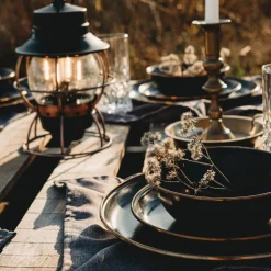 Barebones Emaille schaal charcoal 2-pack< Schalen