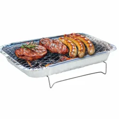 Houtskool Bbq-BBQ Wegwerp barbecue silver