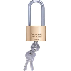 Black & Decker  Lang hangslot messing 50 mm< Beveiliging
