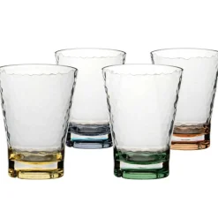 Bo-Camp Arbois drinkglas 350 ml multicolour 4-pack< Glazen & Bekers