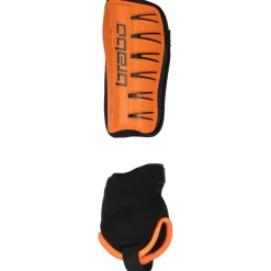 Brabo Force scheenbeschermers junior orange black< Hockey Bescherming