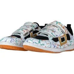 Hockeyschoenen-Brabo Indoor Velcro zaalhockeyschoenen junior marble black