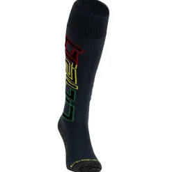 Hockeykleding-Brabo Rastafari hockeysokken black