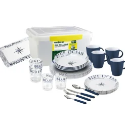 Brunner All Inclusive campingservies blue ocean 36-delig< Servies