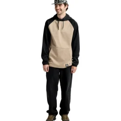 Ski Truien|Wintersport-Burton Crown hoodie heren summit taupe true black