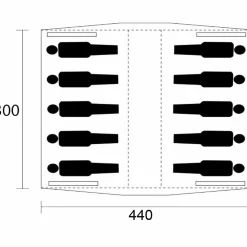 Cabanon Nevada groepstent beige< Tunneltenten|Koepeltenten
