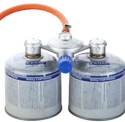 Cadac Dual Power Pak gasdrukregelaar met slang< Gasdrukregelaars