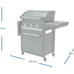 Campingaz 3 Series Premium S buitenkeuken black grey< Gas Bbq & Buitenkeukens