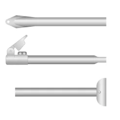 Tentstokken|Tentstokken-Campking Stormstok met voet aluminium 25 / 22 mm 180 - 260  cm QG