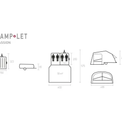 Camp-let North geremd vouwwagen 750 kg grey< Nieuwe Vouwwagen