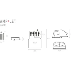 Camp-let Passion geremd vouwwagen 750 kg grey< Nieuwe Vouwwagen