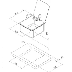 Spoelbakken-Can LR1760 spoelbak