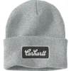 Carhartt Cuffed Script Patch muts heather grey< Mutsen|Wintersport