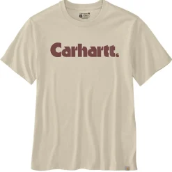 Shirts, Polo's & Blouses-Carhartt Logo Graphic shirt heren oat milk