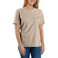 Shirts, Polo's & Blouses-Carhartt Pocket shirt dames light taupe